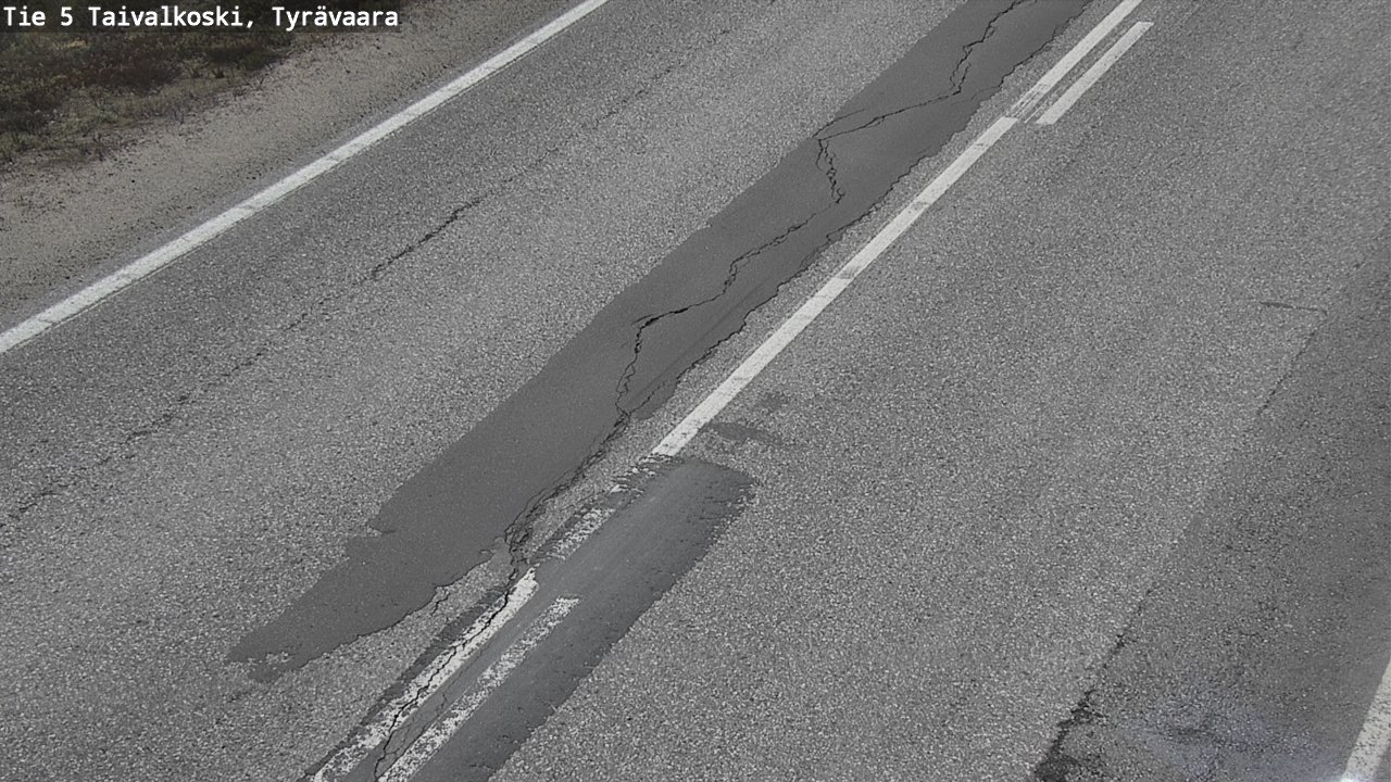 Weather Camera Image Väg 5 Taivalkoski, Tyrävaara, Taivalkoski, Pohjois-Pohjanmaa