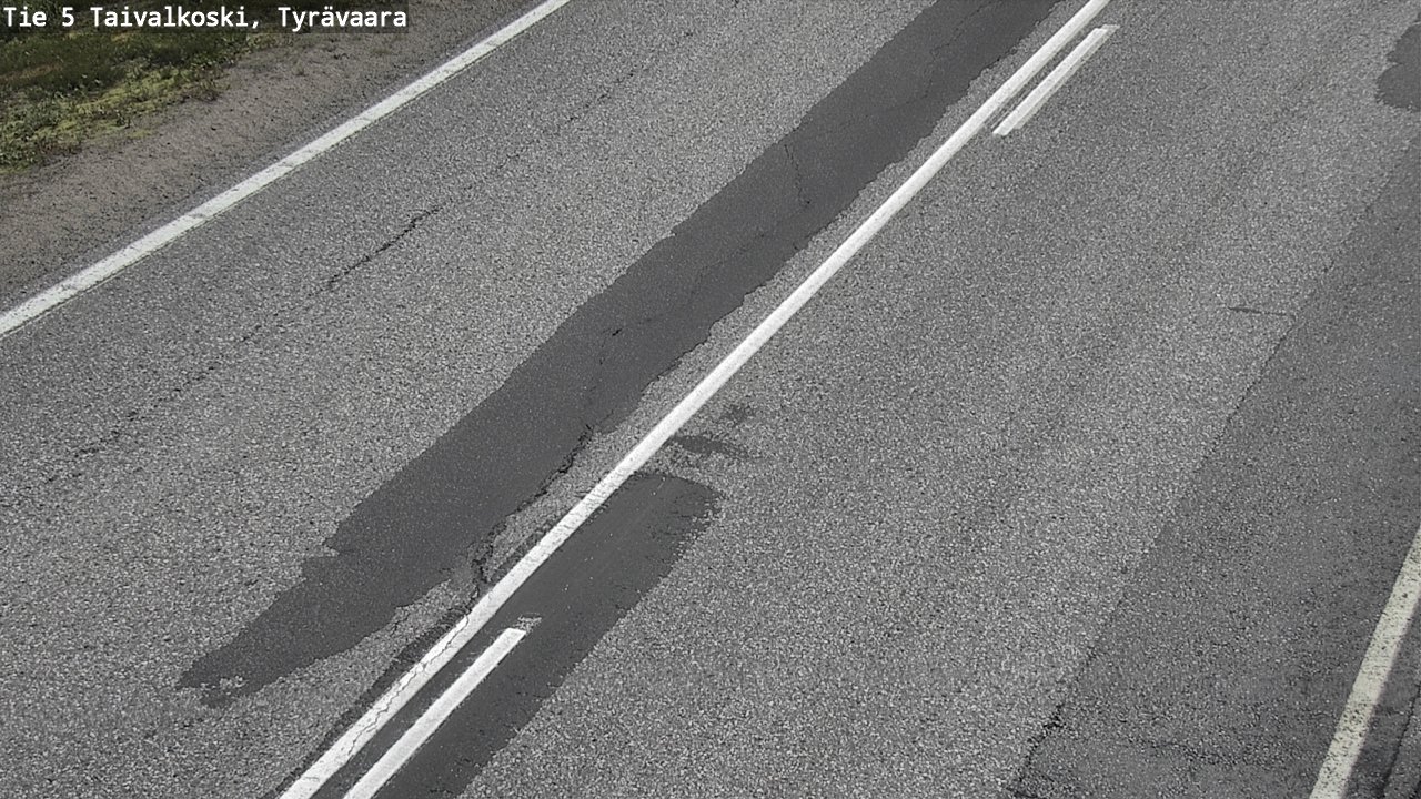 Weather Camera Image Road 5 Taivalkoski, Tyrävaara, Taivalkoski, Pohjois-Pohjanmaa