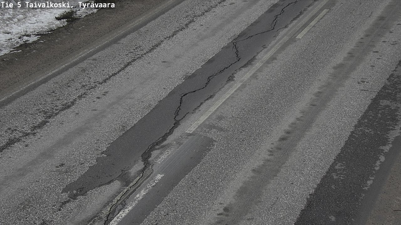 Weather Camera Image Road 5 Taivalkoski, Tyrävaara, Taivalkoski, Pohjois-Pohjanmaa