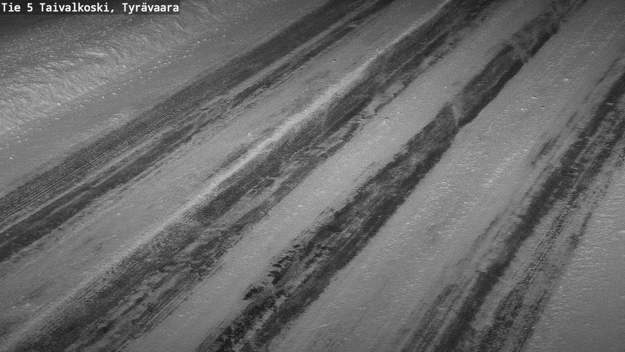 Weather Camera Image Väg 5 Taivalkoski, Tyrävaara, Taivalkoski, Pohjois-Pohjanmaa