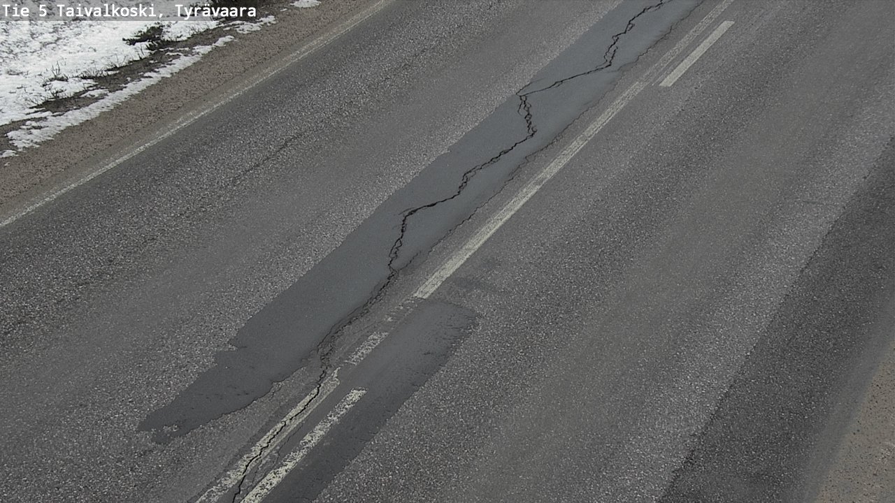 Weather Camera Image Road 5 Taivalkoski, Tyrävaara, Taivalkoski, Pohjois-Pohjanmaa