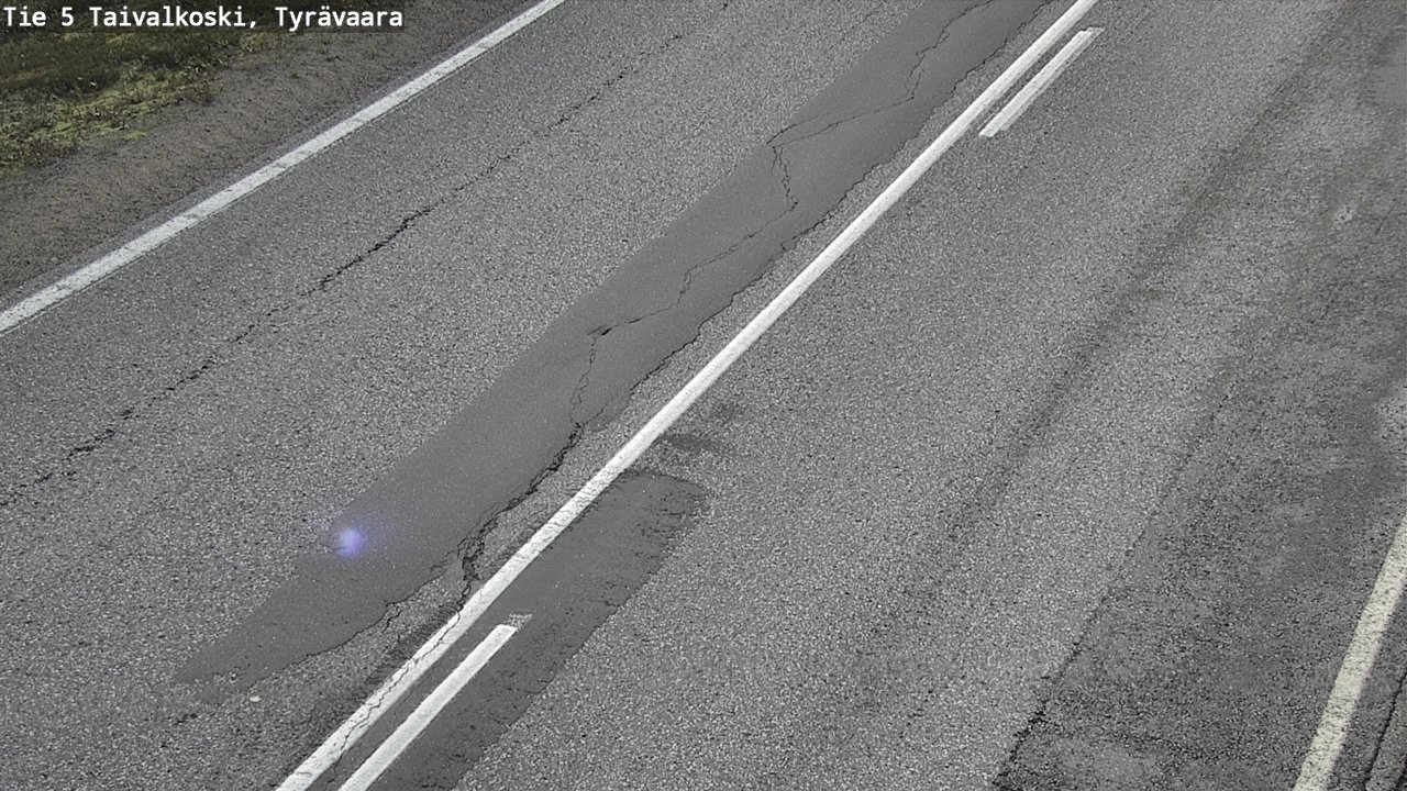 Weather Camera Image Road 5 Taivalkoski, Tyrävaara, Taivalkoski, Pohjois-Pohjanmaa