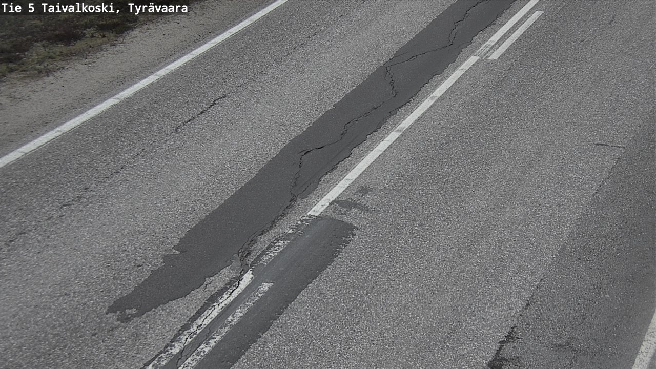 Weather Camera Image Väg 5 Taivalkoski, Tyrävaara, Taivalkoski, Pohjois-Pohjanmaa