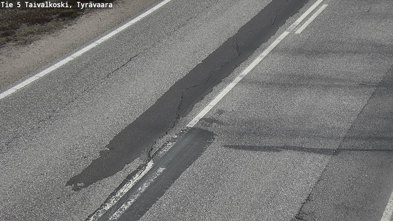 Weather Camera Image Väg 5 Taivalkoski, Tyrävaara, Taivalkoski, Pohjois-Pohjanmaa