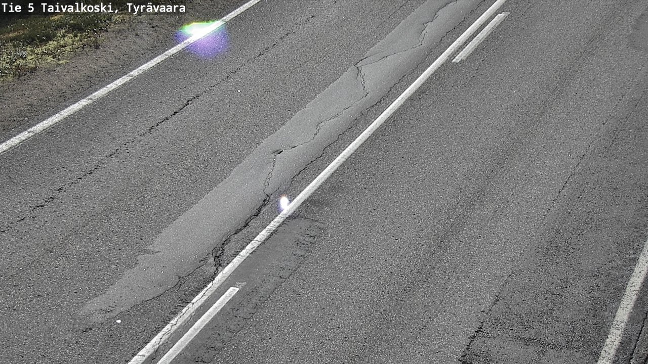 Weather Camera Image Road 5 Taivalkoski, Tyrävaara, Taivalkoski, Pohjois-Pohjanmaa