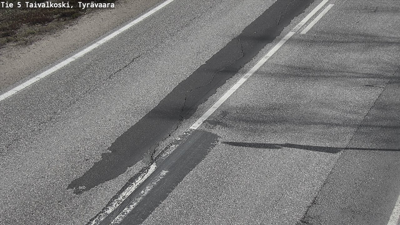 Weather Camera Image Väg 5 Taivalkoski, Tyrävaara, Taivalkoski, Pohjois-Pohjanmaa