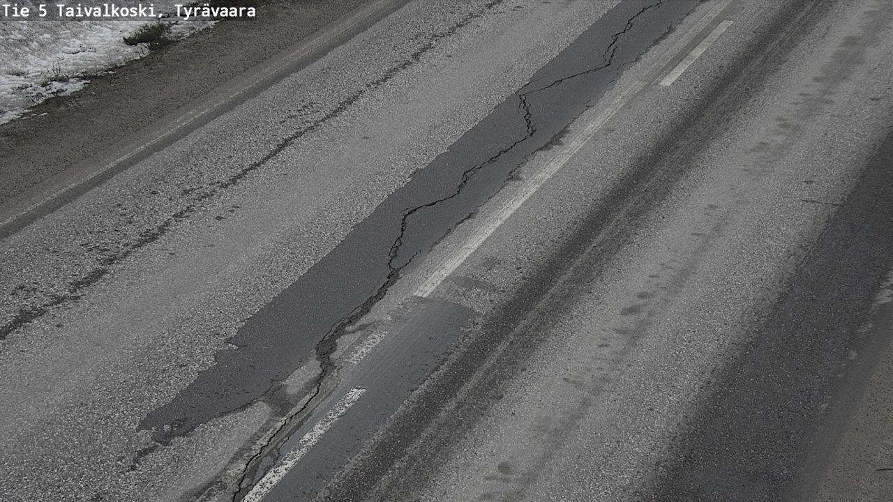 Weather Camera Image Road 5 Taivalkoski, Tyrävaara, Taivalkoski, Pohjois-Pohjanmaa