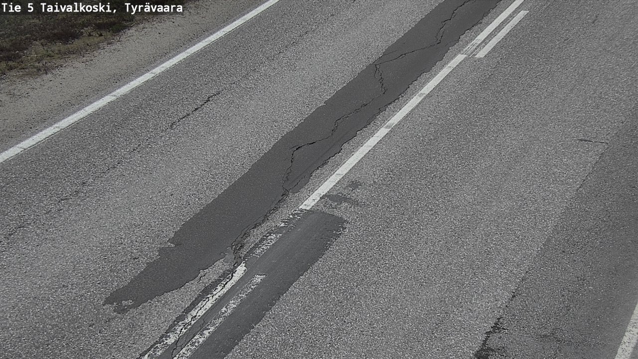 Weather Camera Image Väg 5 Taivalkoski, Tyrävaara, Taivalkoski, Pohjois-Pohjanmaa