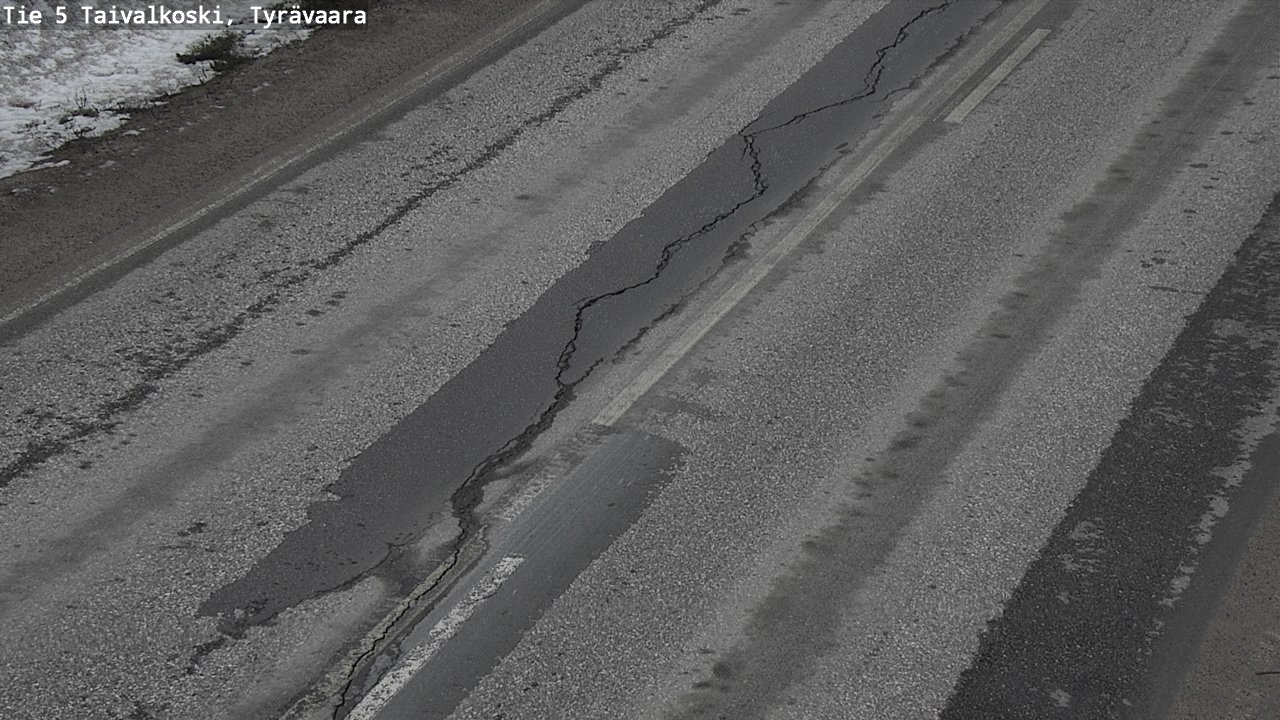 Weather Camera Image Road 5 Taivalkoski, Tyrävaara, Taivalkoski, Pohjois-Pohjanmaa