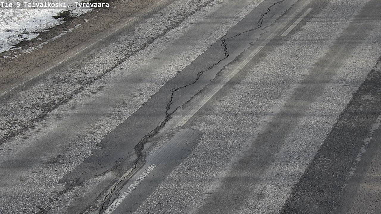 Weather Camera Image Road 5 Taivalkoski, Tyrävaara, Taivalkoski, Pohjois-Pohjanmaa