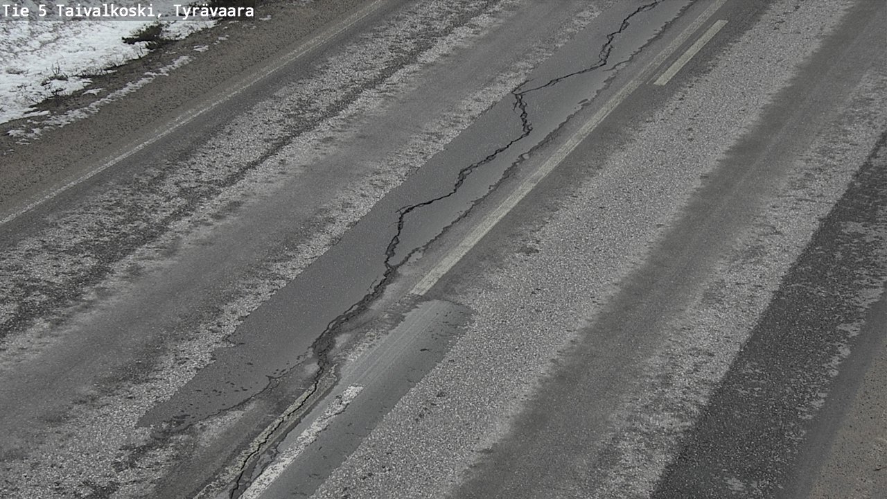 Weather Camera Image Road 5 Taivalkoski, Tyrävaara, Taivalkoski, Pohjois-Pohjanmaa