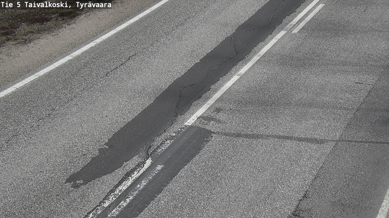 Weather Camera Image Väg 5 Taivalkoski, Tyrävaara, Taivalkoski, Pohjois-Pohjanmaa