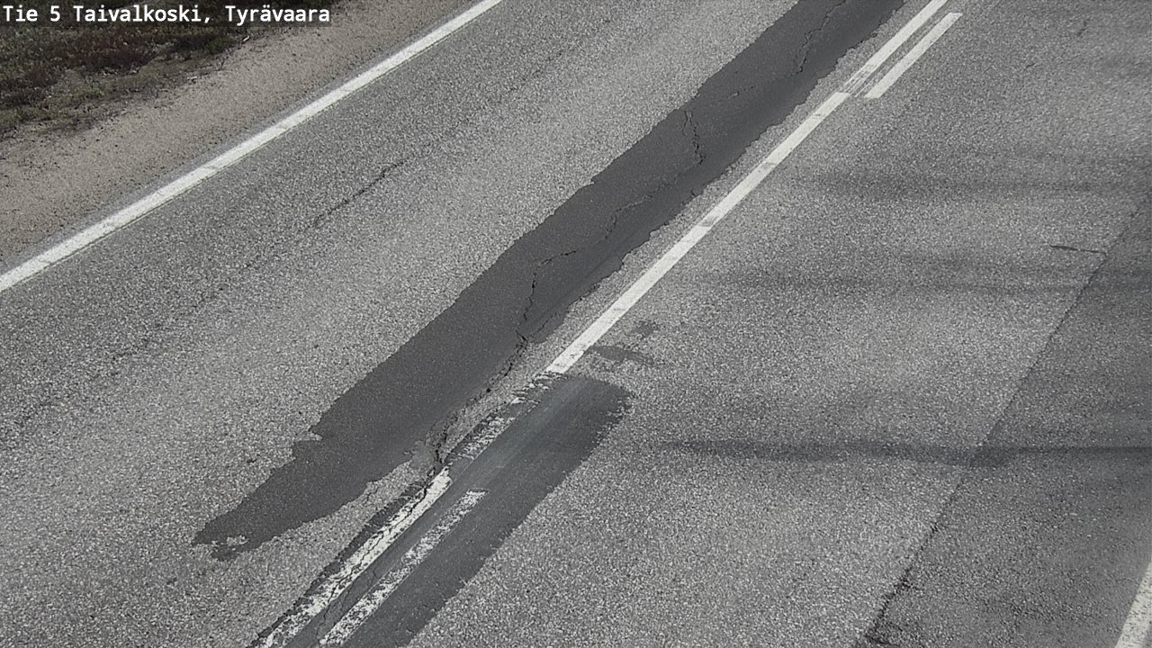 Weather Camera Image Väg 5 Taivalkoski, Tyrävaara, Taivalkoski, Pohjois-Pohjanmaa