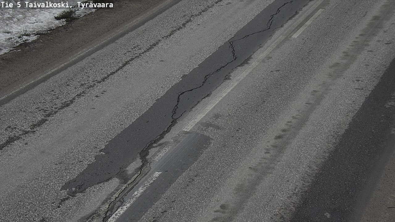 Weather Camera Image Road 5 Taivalkoski, Tyrävaara, Taivalkoski, Pohjois-Pohjanmaa