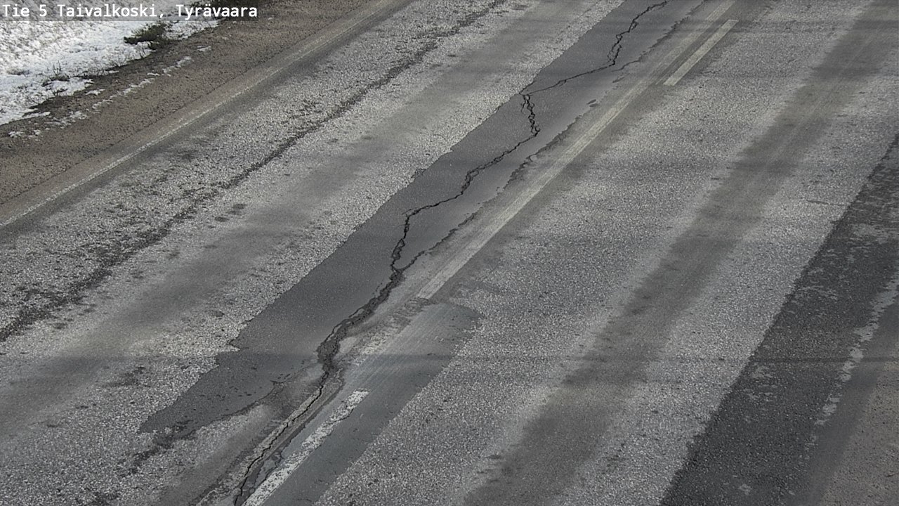 Weather Camera Image Road 5 Taivalkoski, Tyrävaara, Taivalkoski, Pohjois-Pohjanmaa