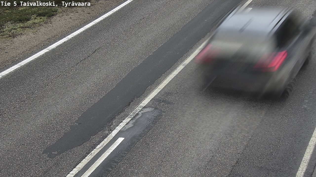 Weather Camera Image Väg 5 Taivalkoski, Tyrävaara, Taivalkoski, Pohjois-Pohjanmaa