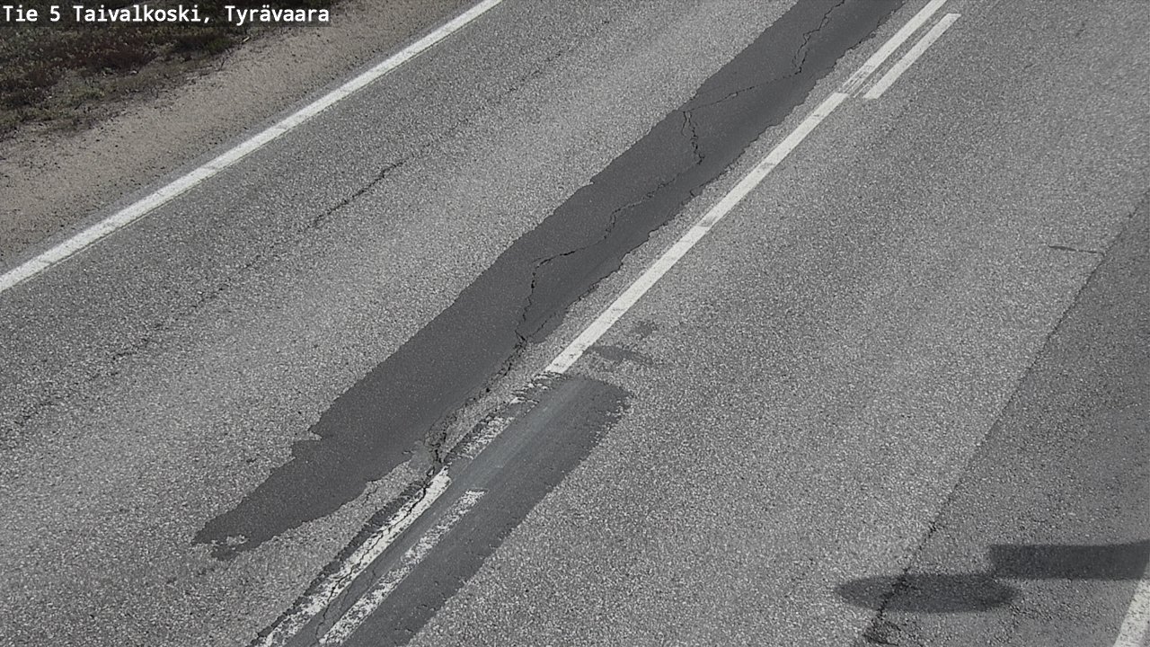 Weather Camera Image Väg 5 Taivalkoski, Tyrävaara, Taivalkoski, Pohjois-Pohjanmaa
