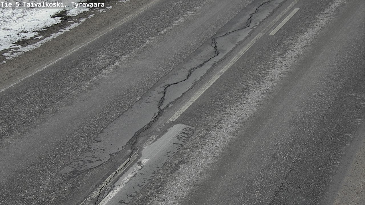 Weather Camera Image Road 5 Taivalkoski, Tyrävaara, Taivalkoski, Pohjois-Pohjanmaa