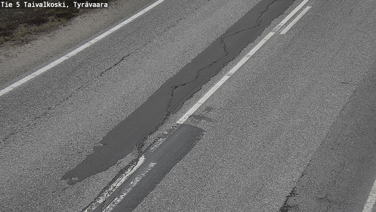 Weather Camera Image Väg 5 Taivalkoski, Tyrävaara, Taivalkoski, Pohjois-Pohjanmaa