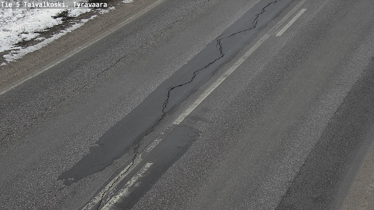 Weather Camera Image Road 5 Taivalkoski, Tyrävaara, Taivalkoski, Pohjois-Pohjanmaa