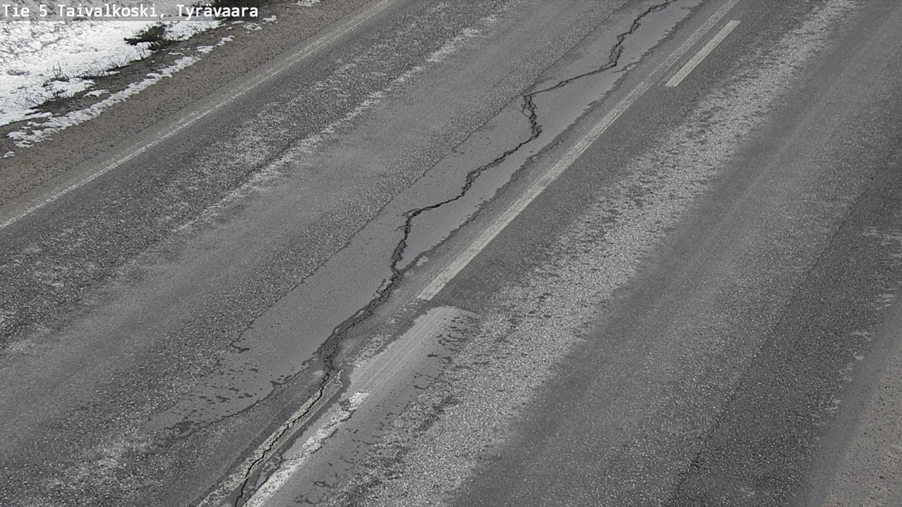 Weather Camera Image Road 5 Taivalkoski, Tyrävaara, Taivalkoski, Pohjois-Pohjanmaa