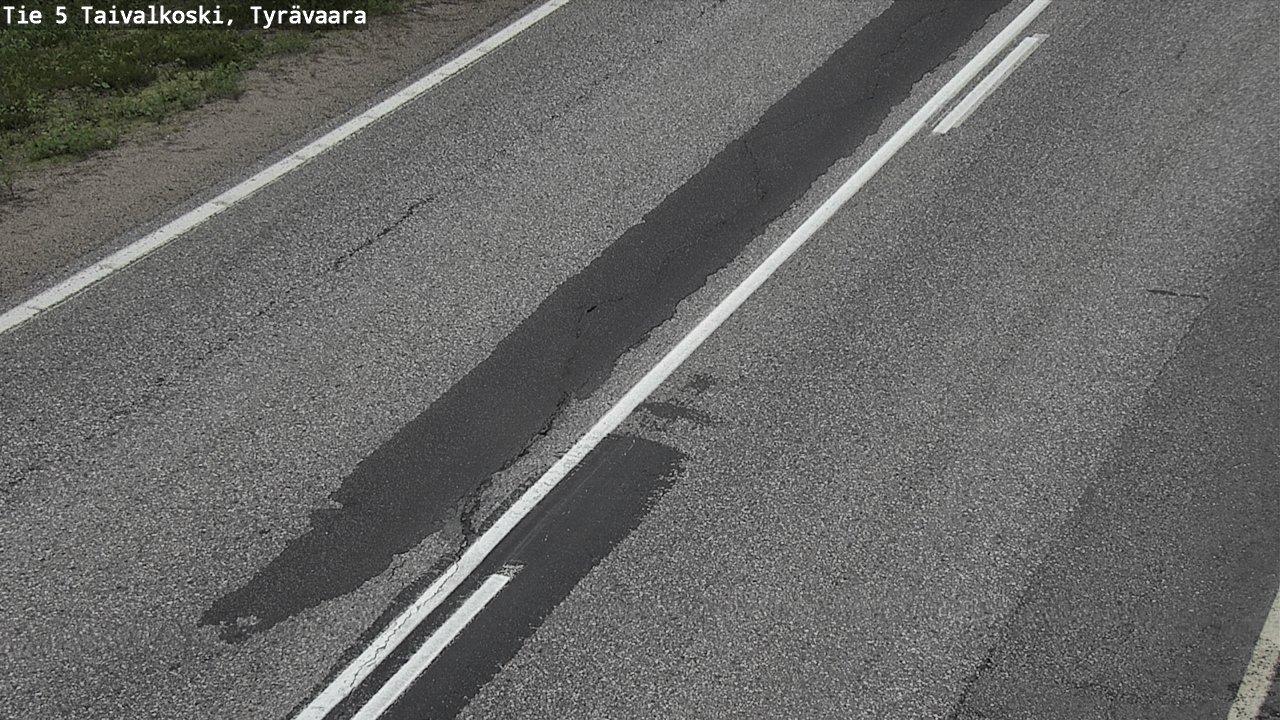 Weather Camera Image Road 5 Taivalkoski, Tyrävaara, Taivalkoski, Pohjois-Pohjanmaa