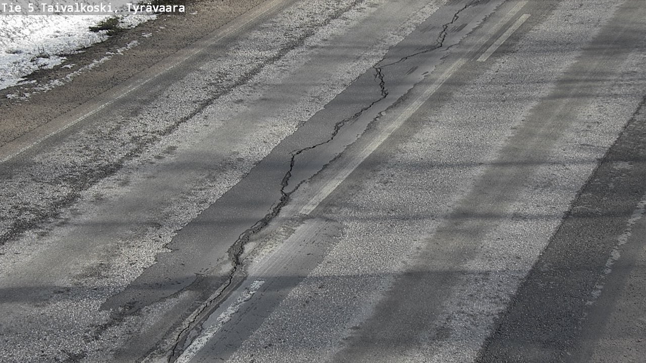 Weather Camera Image Road 5 Taivalkoski, Tyrävaara, Taivalkoski, Pohjois-Pohjanmaa