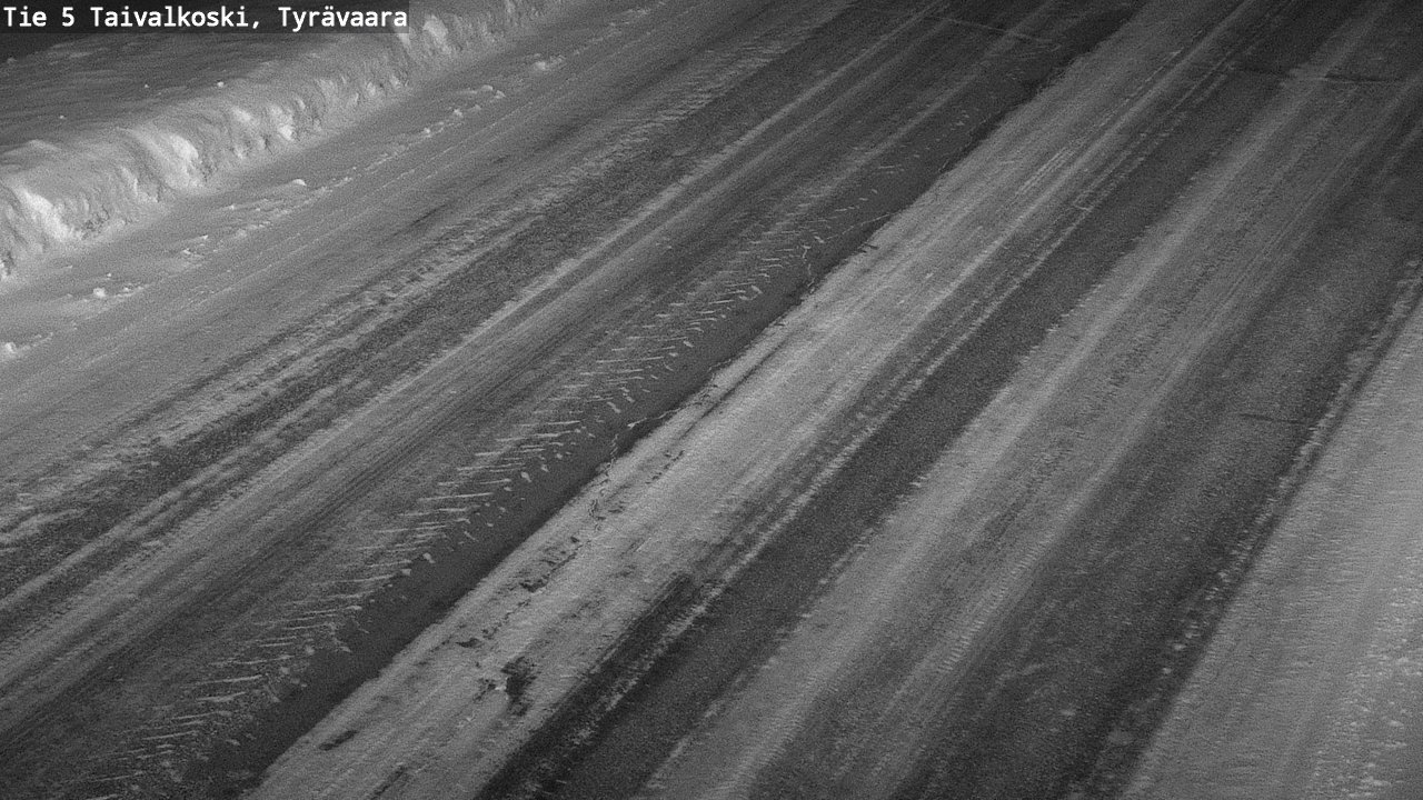 Weather Camera Image Road 5 Taivalkoski, Tyrävaara, Taivalkoski, Pohjois-Pohjanmaa
