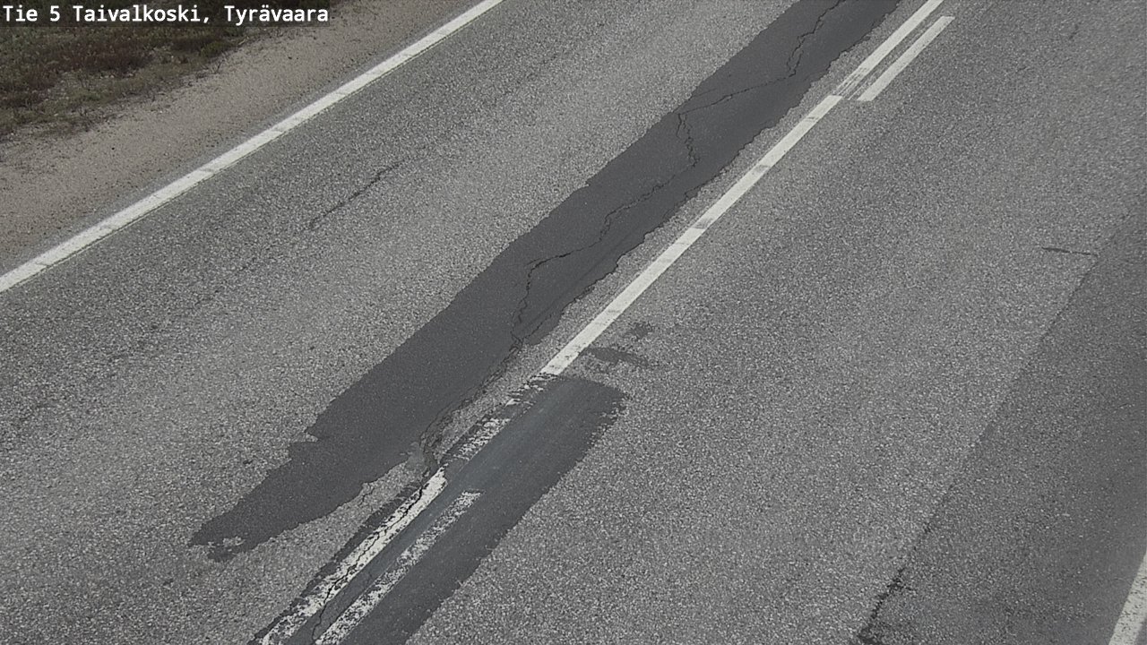 Weather Camera Image Väg 5 Taivalkoski, Tyrävaara, Taivalkoski, Pohjois-Pohjanmaa