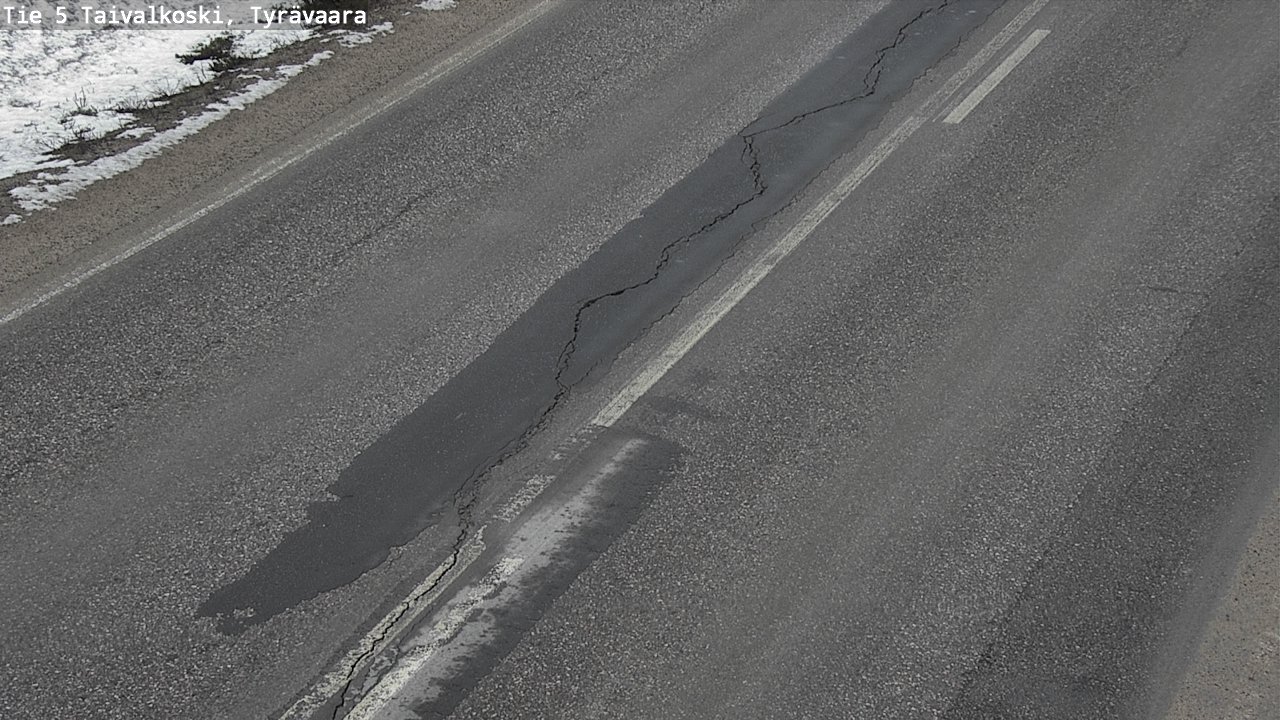 Weather Camera Image Road 5 Taivalkoski, Tyrävaara, Taivalkoski, Pohjois-Pohjanmaa