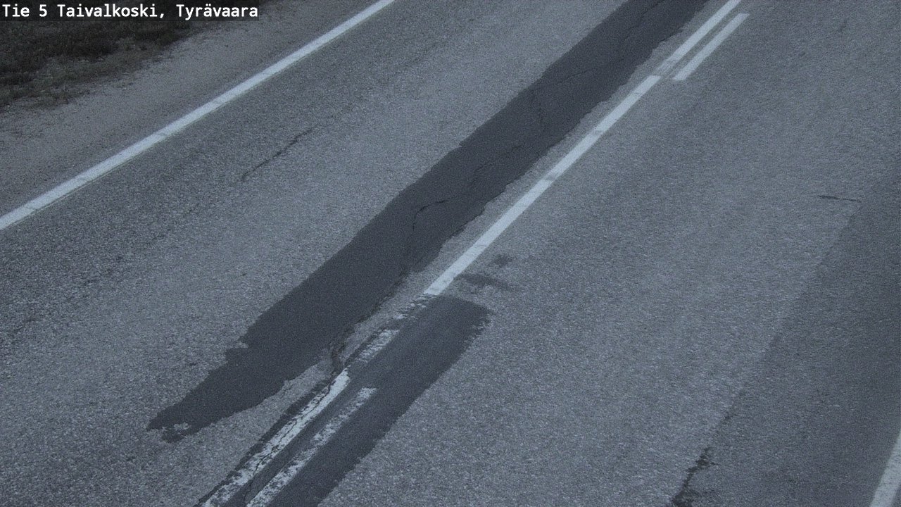 Weather Camera Image Väg 5 Taivalkoski, Tyrävaara, Taivalkoski, Pohjois-Pohjanmaa