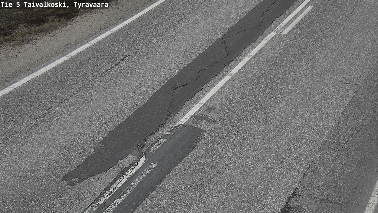 Weather Camera Image Väg 5 Taivalkoski, Tyrävaara, Taivalkoski, Pohjois-Pohjanmaa