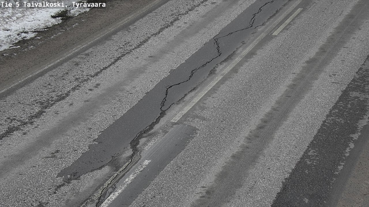 Weather Camera Image Road 5 Taivalkoski, Tyrävaara, Taivalkoski, Pohjois-Pohjanmaa