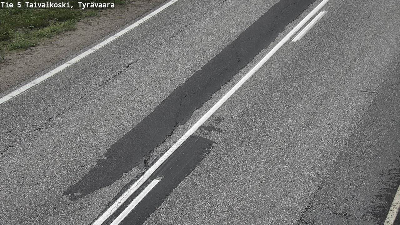 Weather Camera Image Road 5 Taivalkoski, Tyrävaara, Taivalkoski, Pohjois-Pohjanmaa