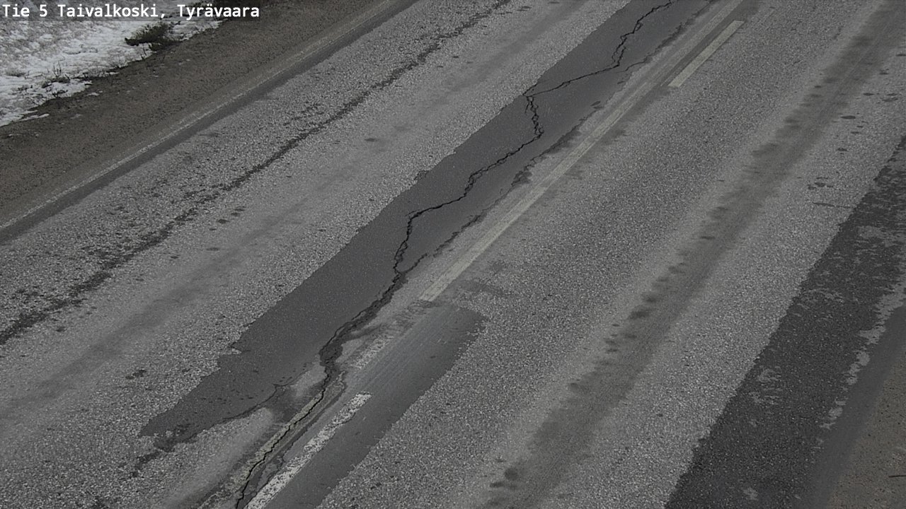 Weather Camera Image Road 5 Taivalkoski, Tyrävaara, Taivalkoski, Pohjois-Pohjanmaa