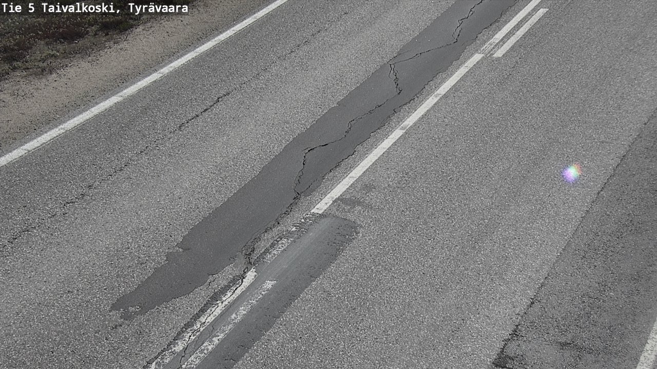 Weather Camera Image Väg 5 Taivalkoski, Tyrävaara, Taivalkoski, Pohjois-Pohjanmaa