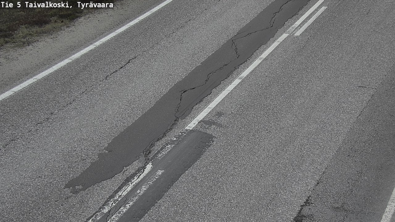 Weather Camera Image Väg 5 Taivalkoski, Tyrävaara, Taivalkoski, Pohjois-Pohjanmaa
