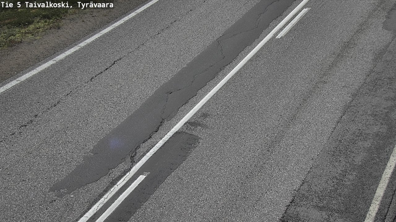 Weather Camera Image Road 5 Taivalkoski, Tyrävaara, Taivalkoski, Pohjois-Pohjanmaa
