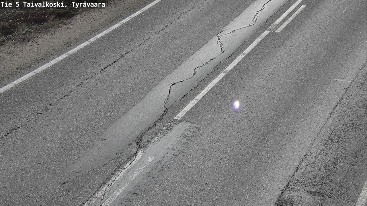 Weather Camera Image Väg 5 Taivalkoski, Tyrävaara, Taivalkoski, Pohjois-Pohjanmaa