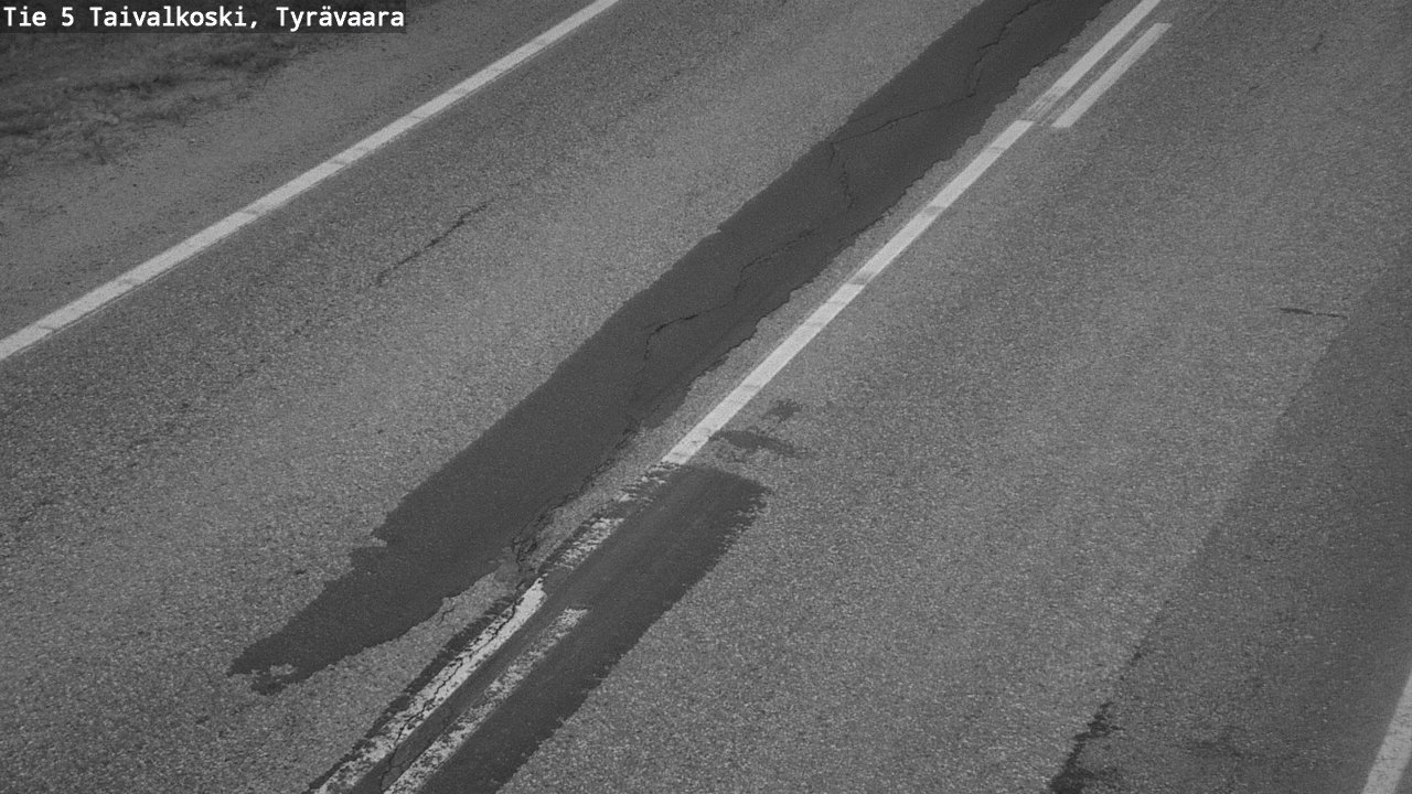Weather Camera Image Väg 5 Taivalkoski, Tyrävaara, Taivalkoski, Pohjois-Pohjanmaa