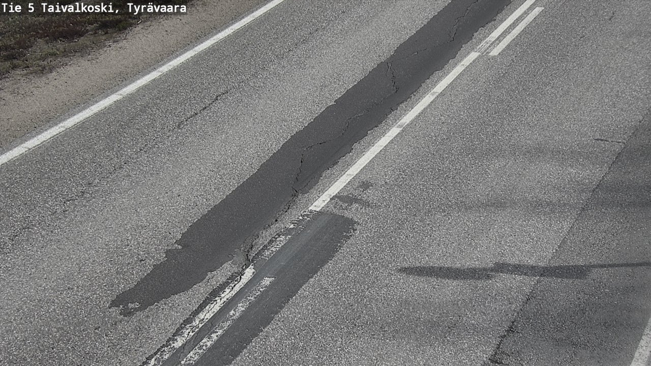 Weather Camera Image Väg 5 Taivalkoski, Tyrävaara, Taivalkoski, Pohjois-Pohjanmaa
