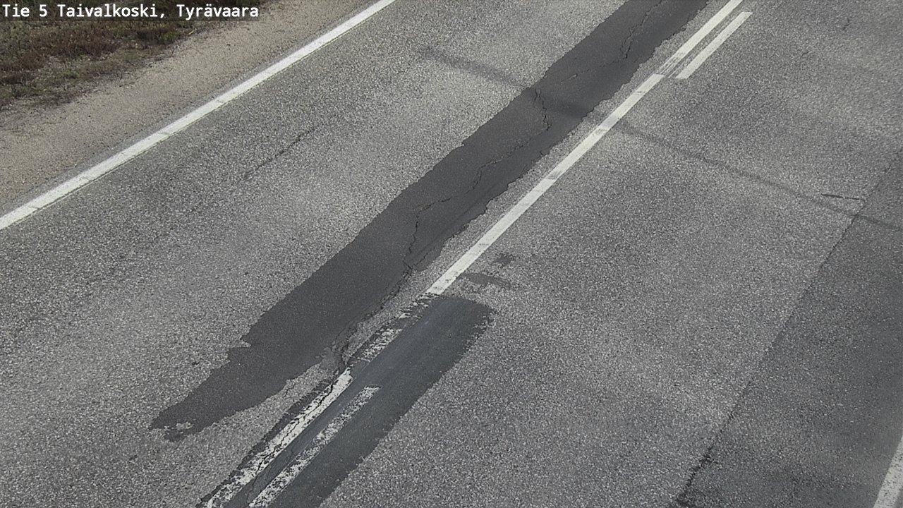 Weather Camera Image Väg 5 Taivalkoski, Tyrävaara, Taivalkoski, Pohjois-Pohjanmaa