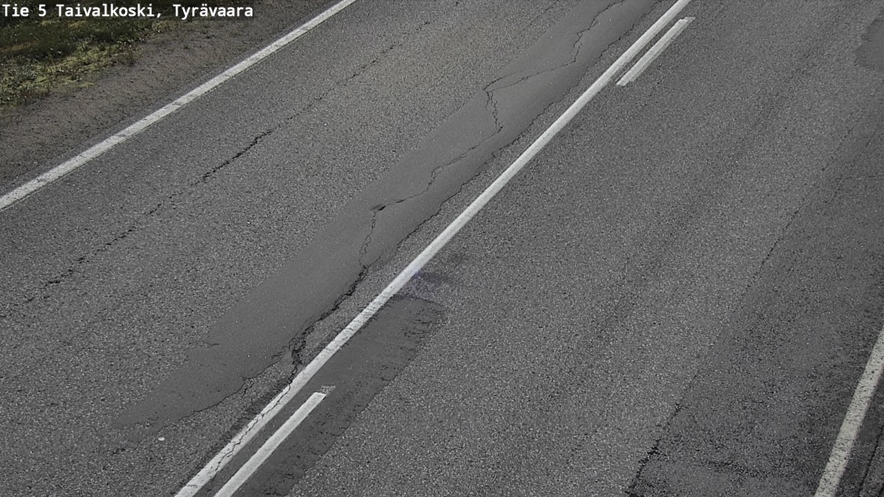 Weather Camera Image Road 5 Taivalkoski, Tyrävaara, Taivalkoski, Pohjois-Pohjanmaa