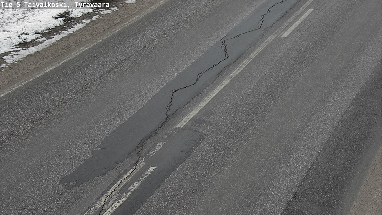 Weather Camera Image Road 5 Taivalkoski, Tyrävaara, Taivalkoski, Pohjois-Pohjanmaa