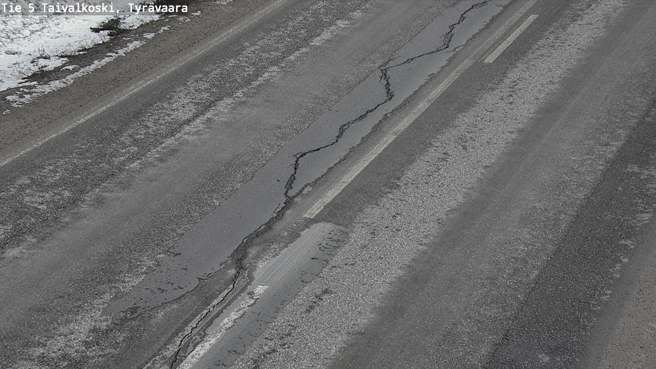 Weather Camera Image Road 5 Taivalkoski, Tyrävaara, Taivalkoski, Pohjois-Pohjanmaa