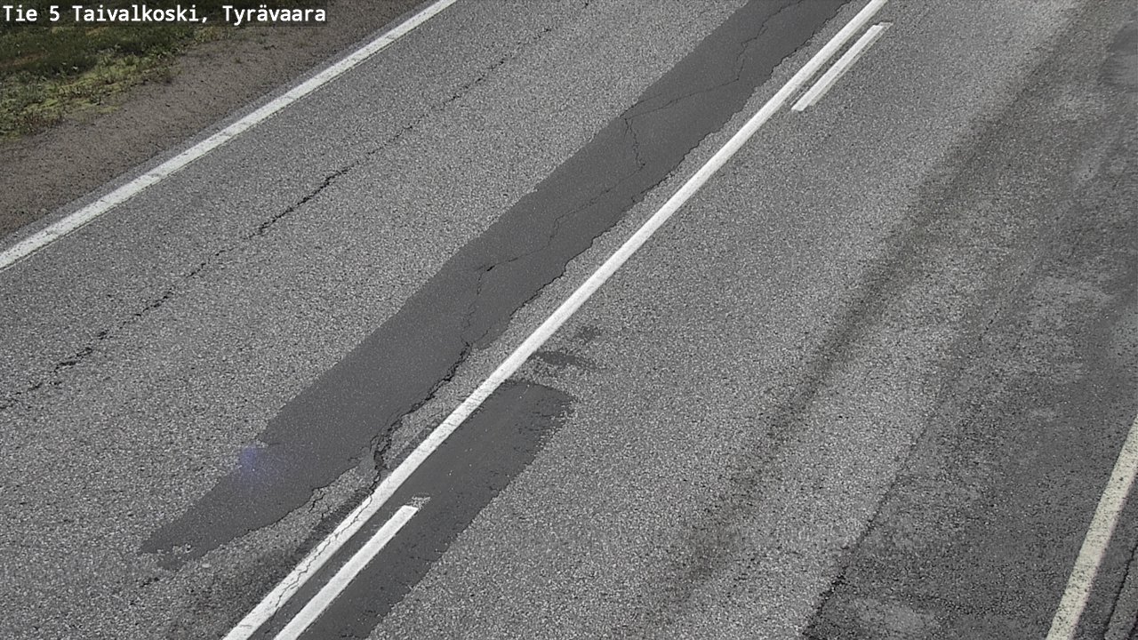 Weather Camera Image Road 5 Taivalkoski, Tyrävaara, Taivalkoski, Pohjois-Pohjanmaa