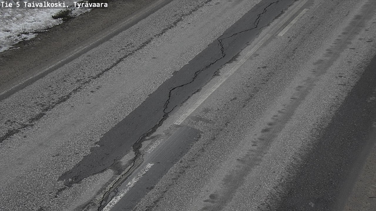 Weather Camera Image Road 5 Taivalkoski, Tyrävaara, Taivalkoski, Pohjois-Pohjanmaa