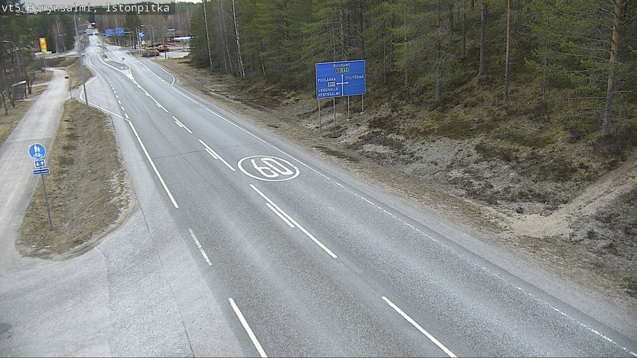 Weather Camera Image Road 5 Hyrynsalmi, Istonpitkä, Hyrynsalmi, Kainuu