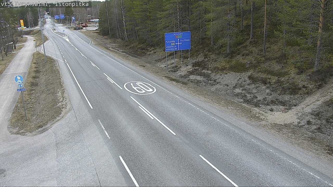 Weather Camera Image Road 5 Hyrynsalmi, Istonpitkä, Hyrynsalmi, Kainuu