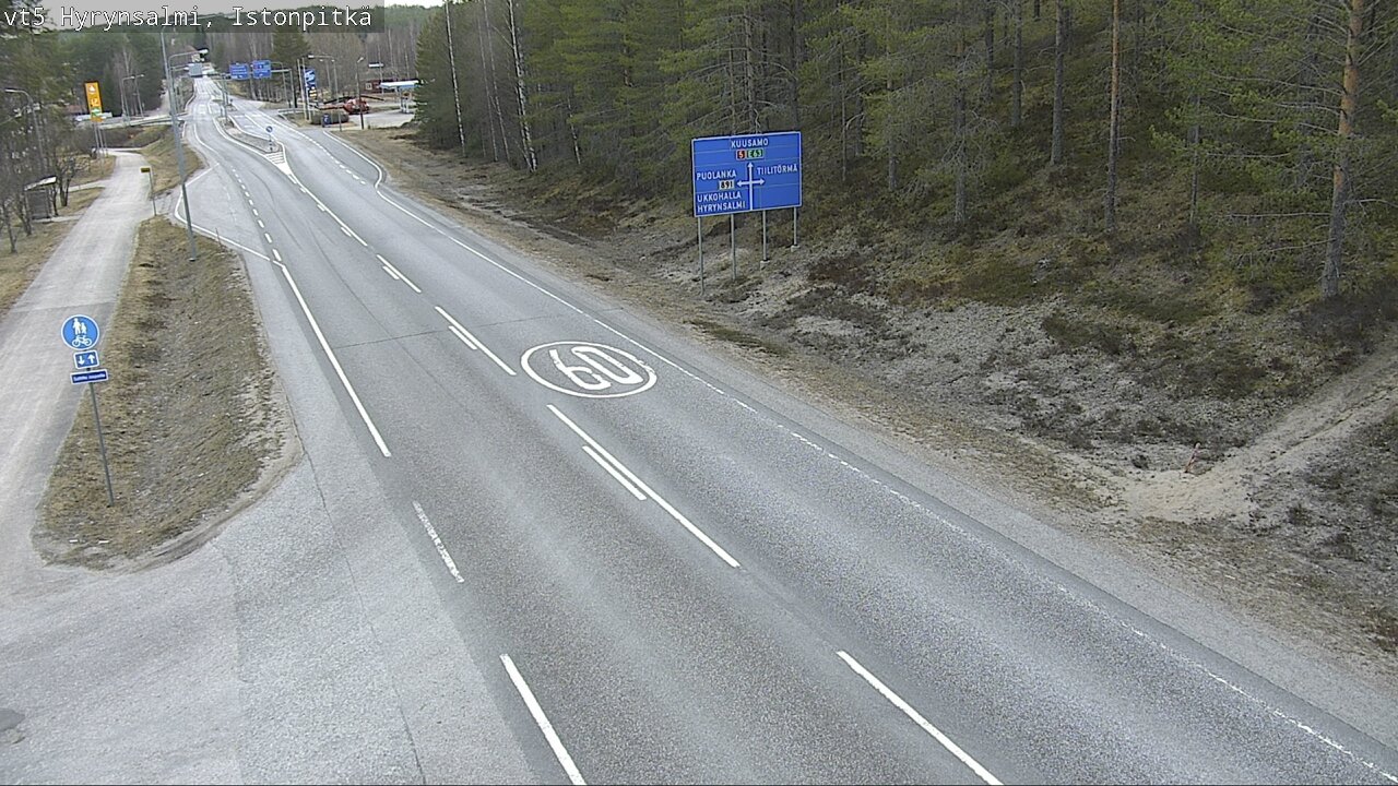 Weather Camera Image Road 5 Hyrynsalmi, Istonpitkä, Hyrynsalmi, Kainuu